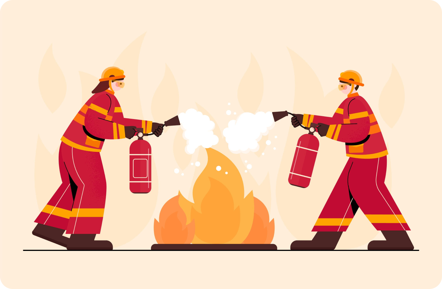 Atelier safety day risque incendie en bac à feu
